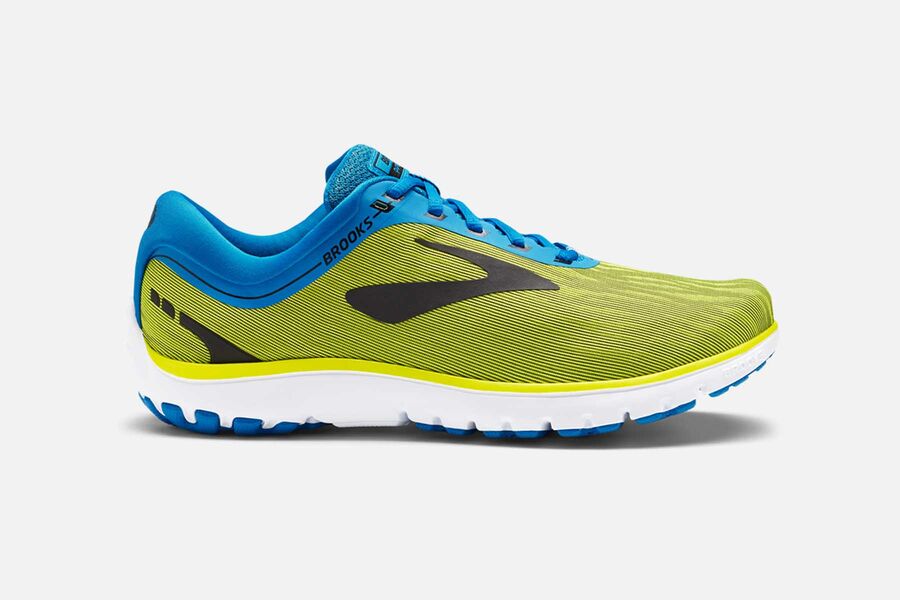 Brooks PureFlow 7 Mens UK - Road Running Shoes - Yellow/Blue/Black 761-QJIRCP